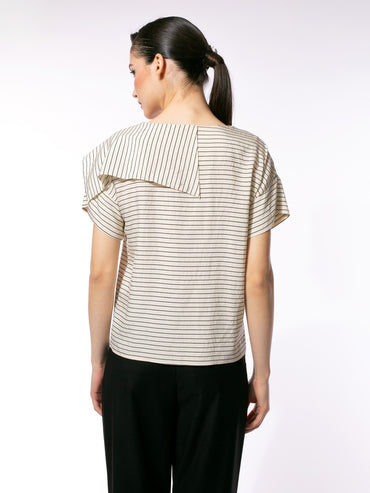 Bluza Larisa Dragna din vascoza cu esarfa Viscose blouse with a scarf detail