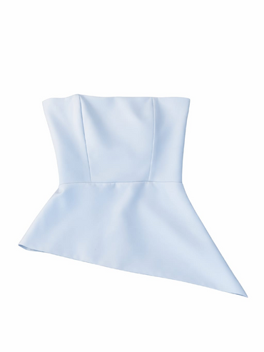 Top corset asimetric babyblue Harera H25T002