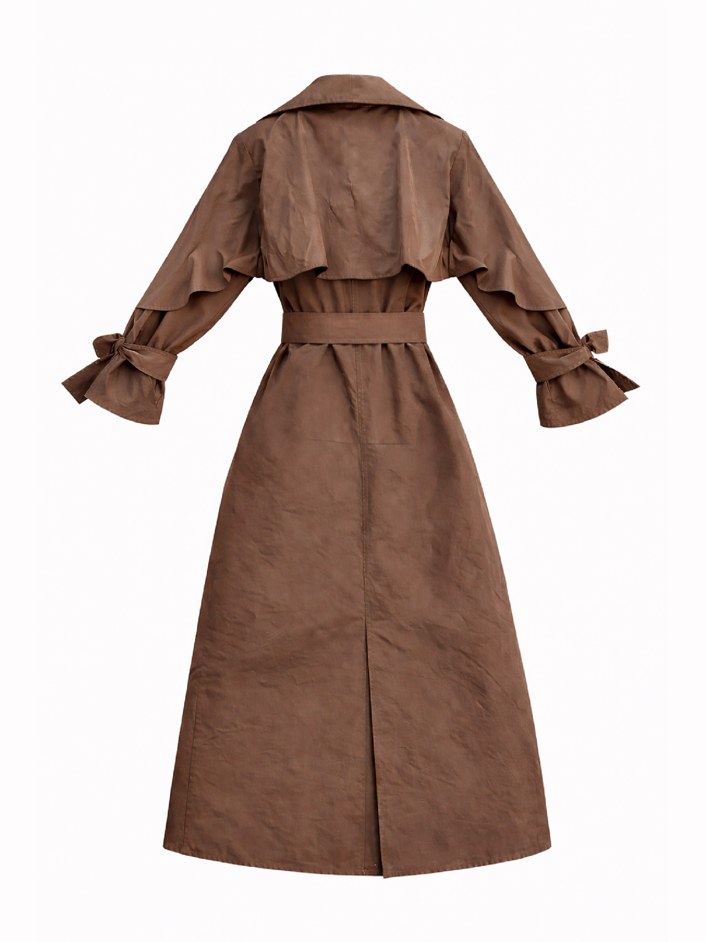 Trench dress maro Harera din tafta premium Harera H26J001