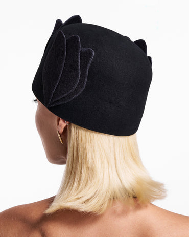 Accesoriul pentru cap negru tip pălărie Tulip Crown Lavine HL26009