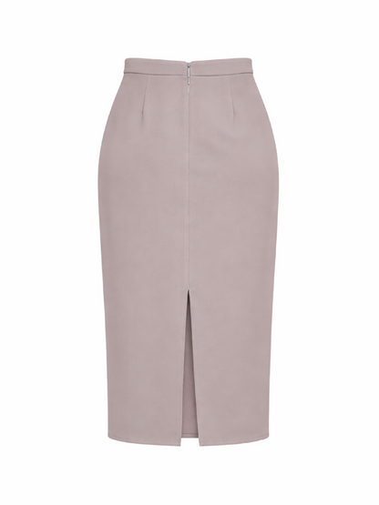 Fustă midi Harera tip creion maro deschis H25F004