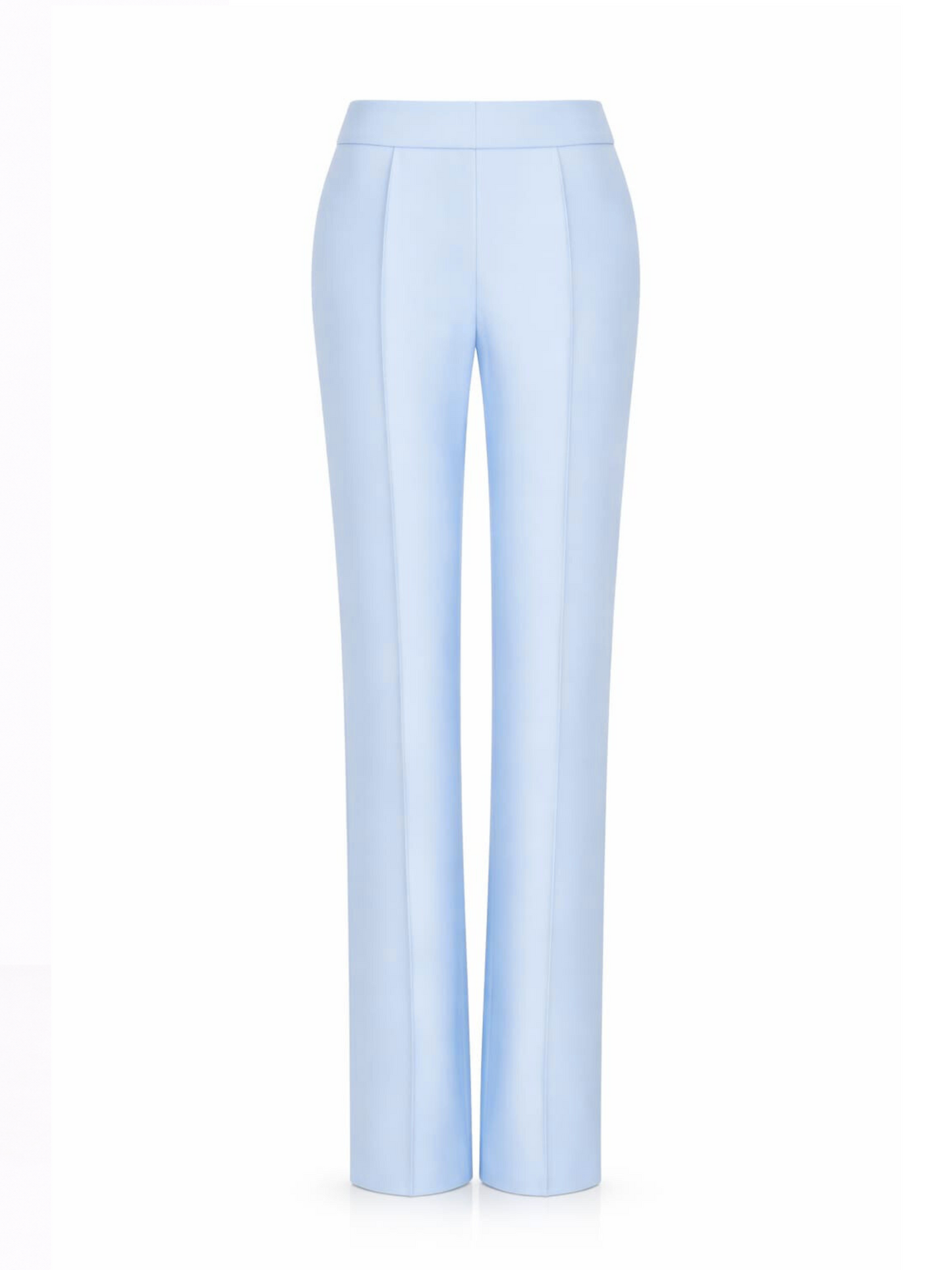 Pantaloni eleganți baby blue cu talie înaltă și croi drept H26P001 Harera