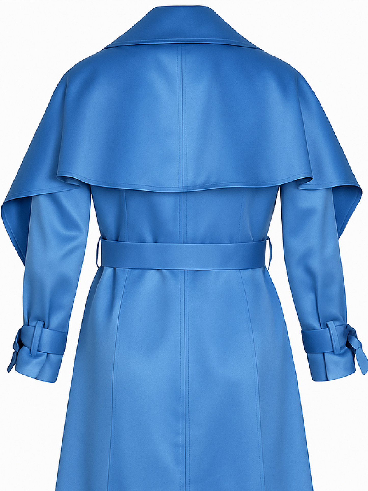 Trench dress Harera albastru intens cu pelerina H25J001