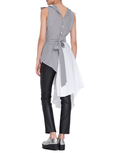 Top Larisa Dragna Two colors asymmetric top