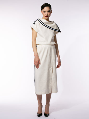 Bluza Sailor Larisa Dragna Cu Guler Sailor Blouse with Detachable Collar