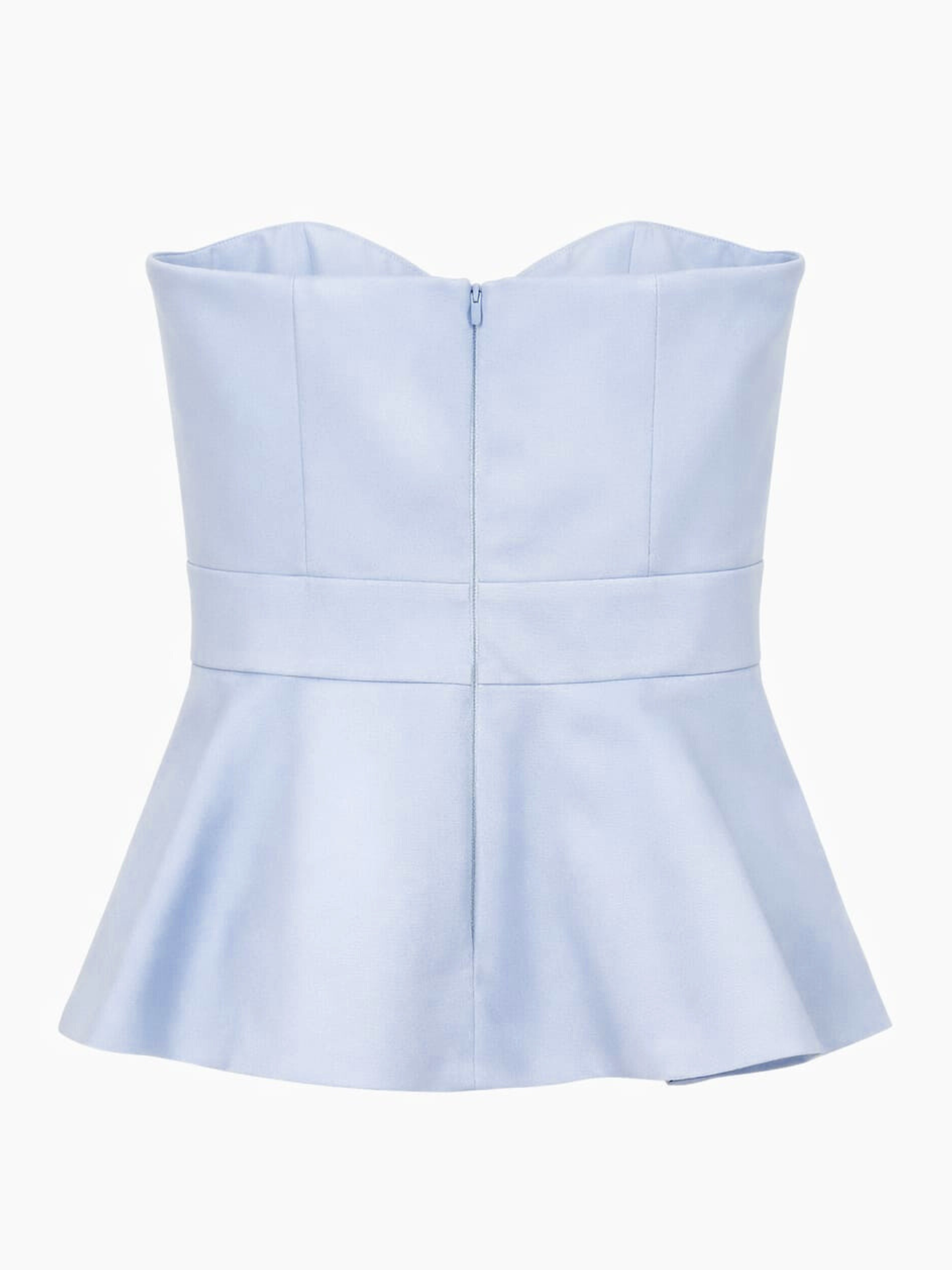 Top corset baby blue elegant cu accesoriu decorativ H26T003 Harera