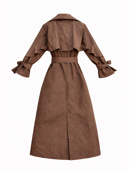 Trench dress maro Harera din tafta premium Harera H26J001