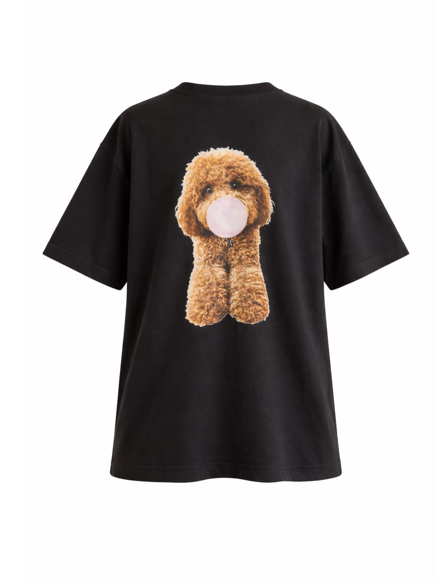 Tricou oversized din bumbac cu imprimeu poodle Cavapoo Harera H26T002