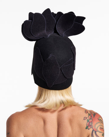 Accesoriul pentru cap pălărie negru Tulip Shell Lavine HL26004