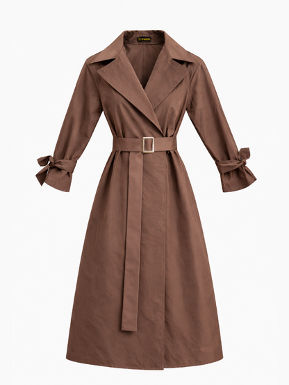 Trench dress maro Harera din tafta premium Harera H26J001